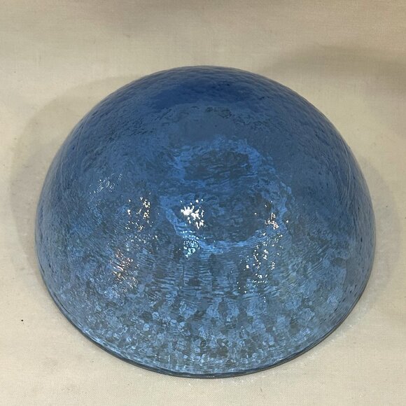 Fire and Light Recycled Glass Bowl EUC Cobalt Blue 6" D x 2.15" H - Picture 2 of 4